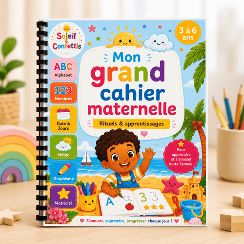 Mon Grand Cahier Maternelle – Rituels & Apprentissages (3 à 6 ans) - Soleil&Confettis